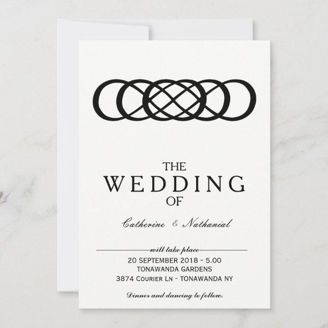 Modern Simple Infinity Wedding Invitation (Front)