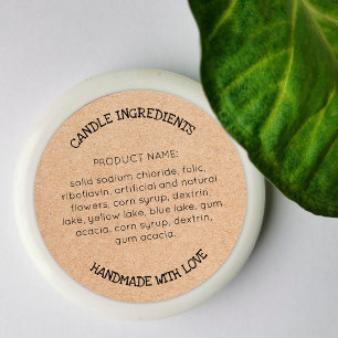 Modern Simple Ingredients Product Label Stickers
