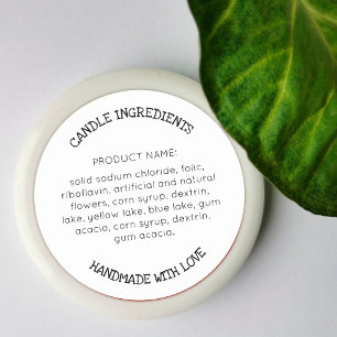 Modern Simple Ingredients Product Label Stickers