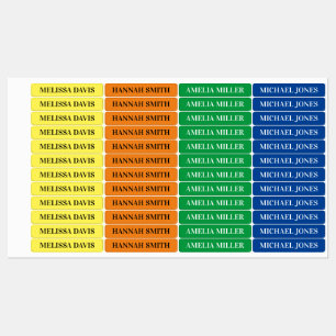 Modern Simple Kids Waterproof Name Labels