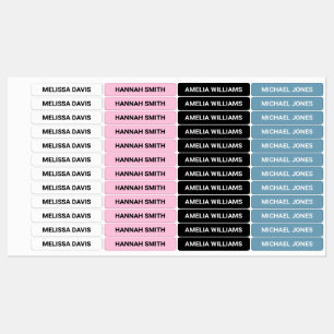 Modern Simple Kids Waterproof Name Labels