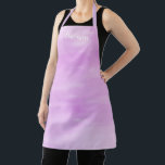 Modern Simple Lavender Chef Name Purple Apron<br><div class="desc">Pretty apron featuring a template for a custom name over a simple purple / lavender watercolor wash.  This apron makes a great gift for a wife or mum who likes to cook for her birthday or Mother's Day.</div>