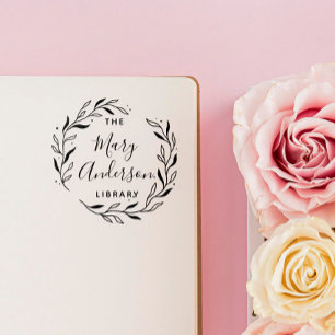 Modern Simple Leaves From The Library Of Self-inking Stamp