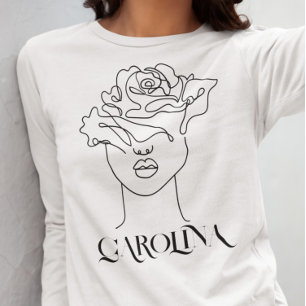 Modern Simple Line Art, Boho Chic T-Shirt