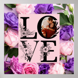 Modern Simple Love Photo Happy Valentine's Day  Poster