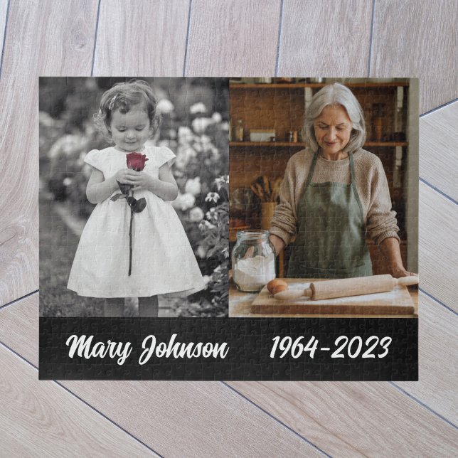 Modern Simple Memorial Photo Jigsaw Puzzle (AI Placeholder Photo)