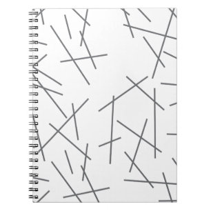 Modern, simple, messy graphic line pattern notebook