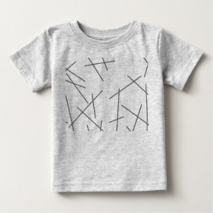 Modern, simple, messy, trendy graphic line pattern baby T-Shirt