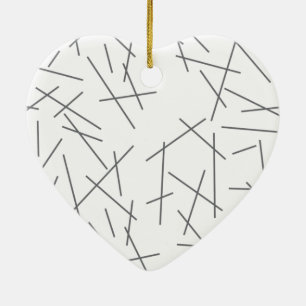 Modern, simple, messy, trendy graphic line pattern ceramic tree decoration