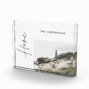 modern simple minimal black home photo family gift block