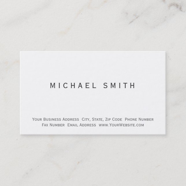 Modern Simple Minimal Business Card (Front)
