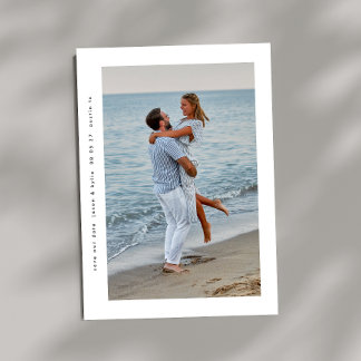 modern simple minimal frame 2 photo save the date