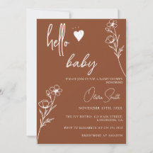 Modern Simple Minimal Gender Neutral Baby Shower