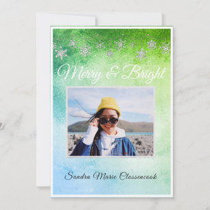 Modern Simple Minimal Metalic Green and Blue