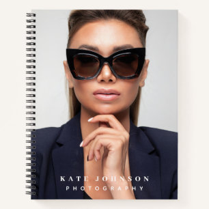 Modern Simple Minimal Photo Photographer Business Notebook