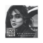 Modern Simple Minimal Photo QR Code Social Media