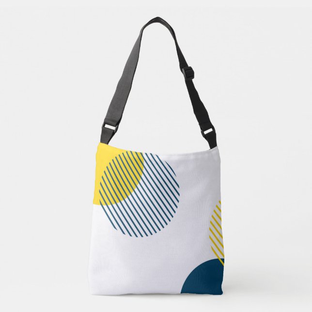 Modern, simple, minimal, trendy urban abstract art crossbody bag (Front)