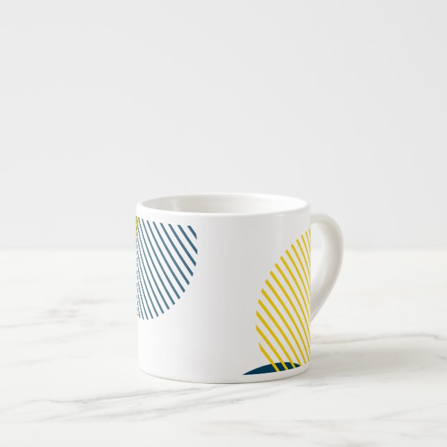 Modern, simple, minimal, trendy urban abstract art espresso cup (Front Right)