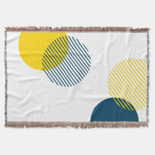 Modern, simple, minimal, trendy urban abstract art throw blanket