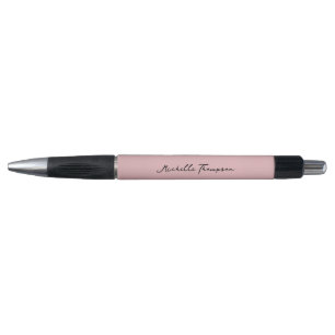 Modern Simple Minimalist Blush Pink Script Name