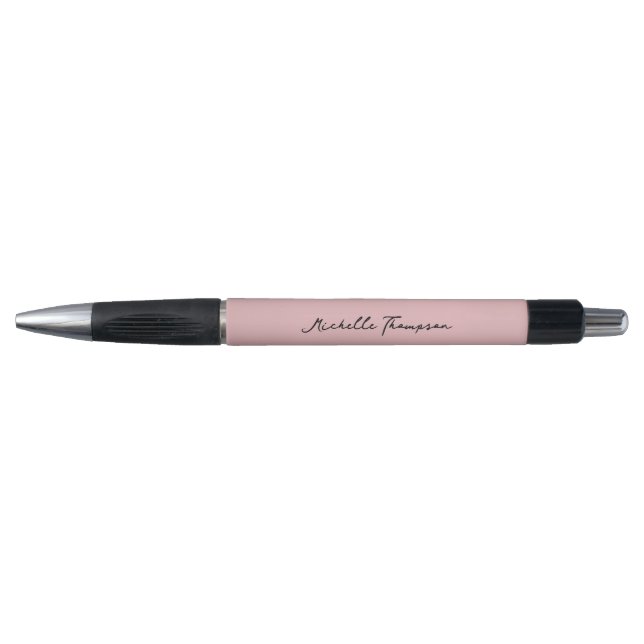 Modern Simple Minimalist Blush Pink Script Name (Front)
