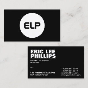 Modern Simple Minimalist Bold Black Professional Business Card