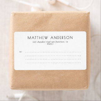 Modern Simple Minimalist Business Mailing Shipping