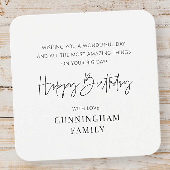 Modern Simple Minimalist Chic Happy Birthday (Creator Uploaded)