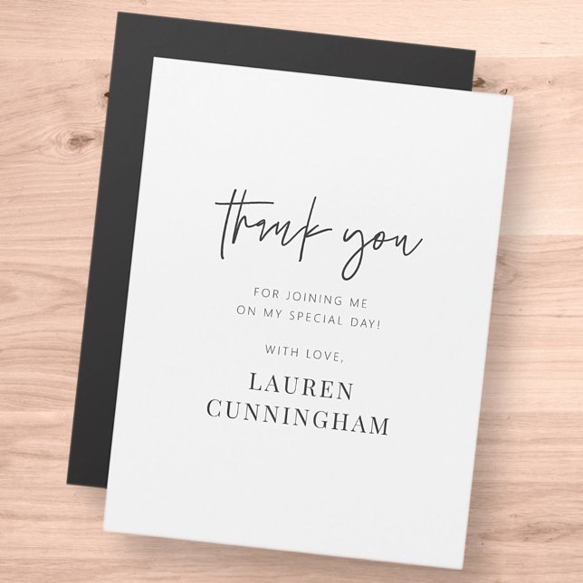 Modern Simple Minimalist Chic Thank You Card (Creator Uploaded)