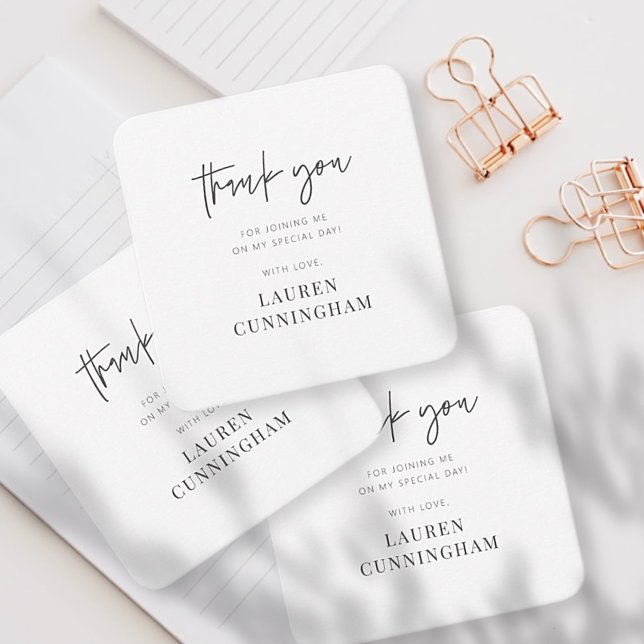 Modern Simple Minimalist Chic Thank You Card (Creator Uploaded)