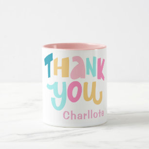 Modern Simple Minimalist Chic Thank You Mug