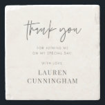 Modern Simple Minimalist Chic Thank You Stone Coaster<br><div class="desc">Design is composed of modern chic typography with sans serif and serif font.</div>
