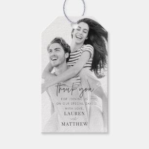 Modern Simple Minimalist Chic Wedding Thank You Gift Tags