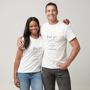 Modern Simple Minimalist Chic Wedding Thank You T-Shirt