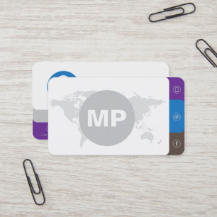 Modern Simple Minimalist Clean Grey Professional Business Card