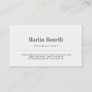 Modern Simple Minimalist Consultant Business Card