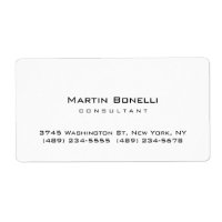 Modern Simple Minimalist Consultant Business Card
