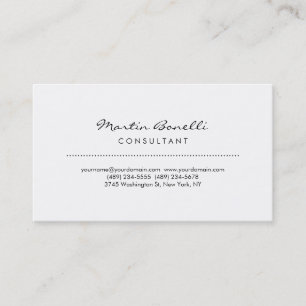 Modern Simple Minimalist Consultant Business Card