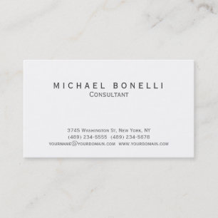 Modern Simple Minimalist Consultant Business Card