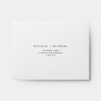 Modern Simple Minimalist Custom Wedding RSVP