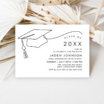Modern Simple Minimalist Graduation Party