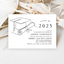 Modern Simple Minimalist Graduation Party