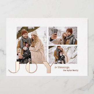 modern simple minimalist Joy Christmas photo