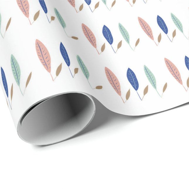 Modern simple minimalist leaves Wrapping Paper (Roll Corner)