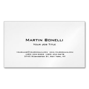 Modern Simple Minimalist  Magnetic Business Card