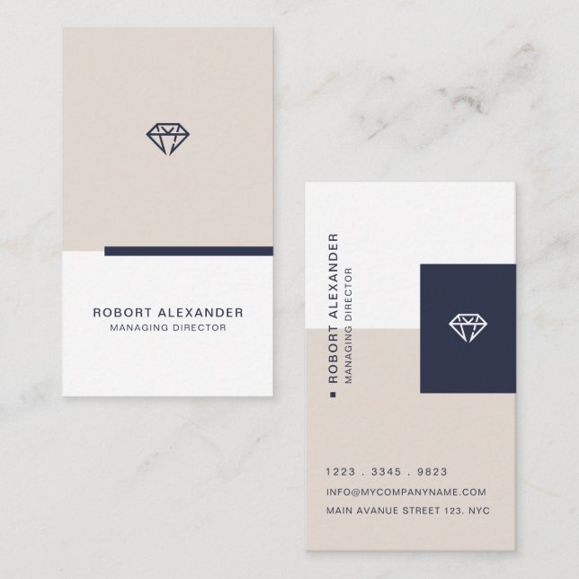 Modern Simple Minimalist Professional Editable Business Card (Front/Back)