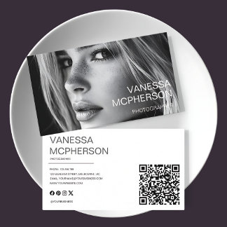 Modern Simple Minimalist Professonal Photo Business Card
