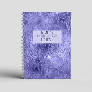 Modern Simple minimalist purple foil Metallic Notebook