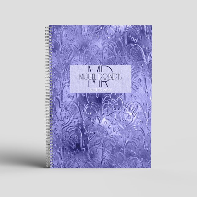 Modern Simple minimalist purple foil Metallic Notebook (Creator Uploaded)