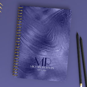 Modern Simple minimalist purple foil Metallic Notebook